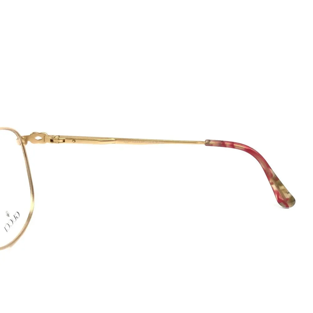 Vintage Gucci Eyeglasses Frames GG2299 LU4 Gold Pink Tortoise Square 53-16-130